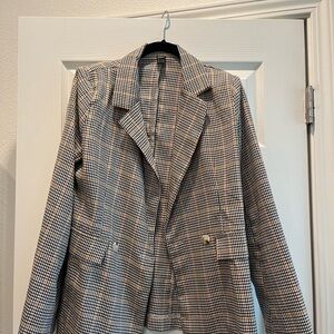 SHEIN Women's Checkered Blazer